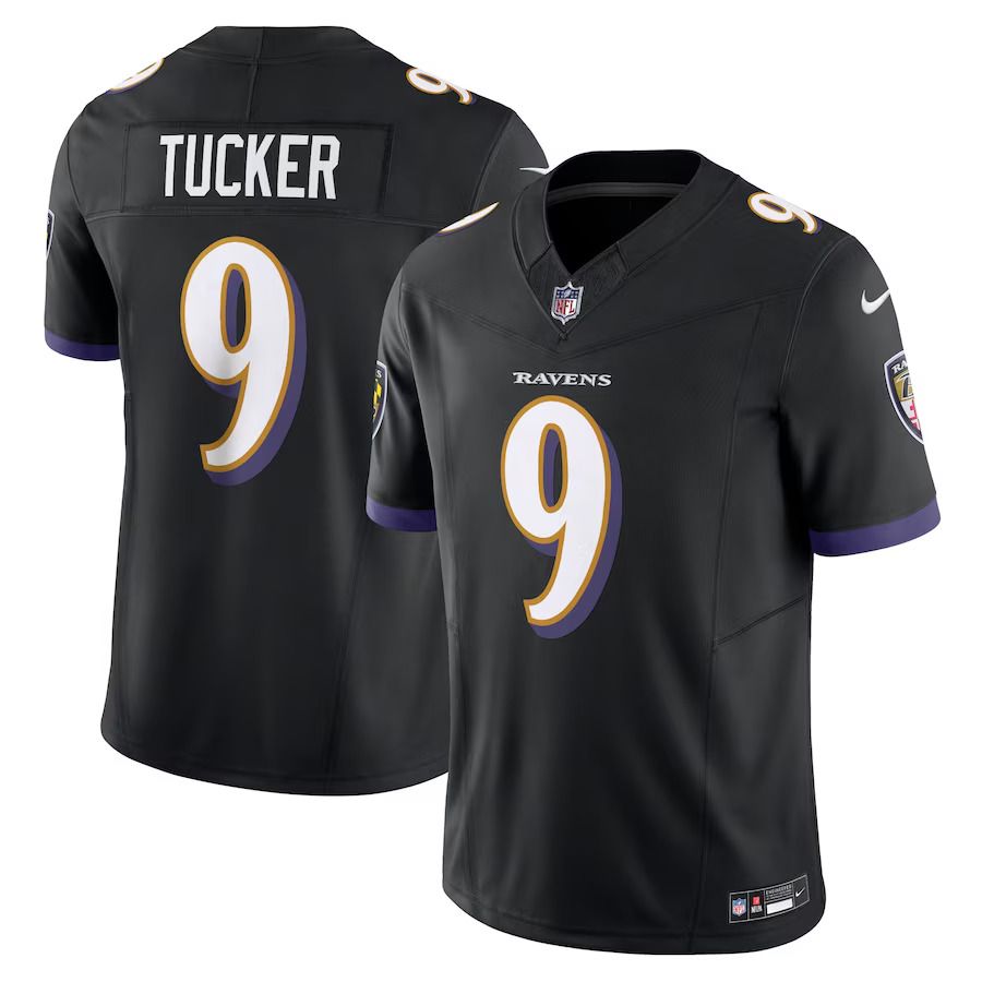 Men Baltimore Ravens #9 Justin Tucker Nike Black Vapor F.U.S.E. Limited NFL Jersey